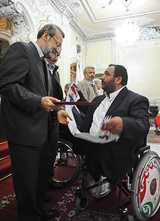 مراسم تجلیل از قهرمانان و مدال آوران رقابتهای پارالمپیک با حضور رییس مجلس شورای اسلامی